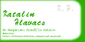 katalin hlavacs business card